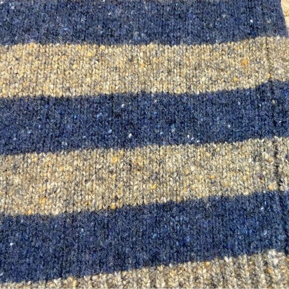 Men’s Oliver Ridley Brand Blue and Brown Striped Sweater Wool Alpaca Blend‎ L - Picture 8 of 8